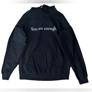 Dear Person Behind Me Hoodie, You Are Enough Hoodie, Mental Health medium Black